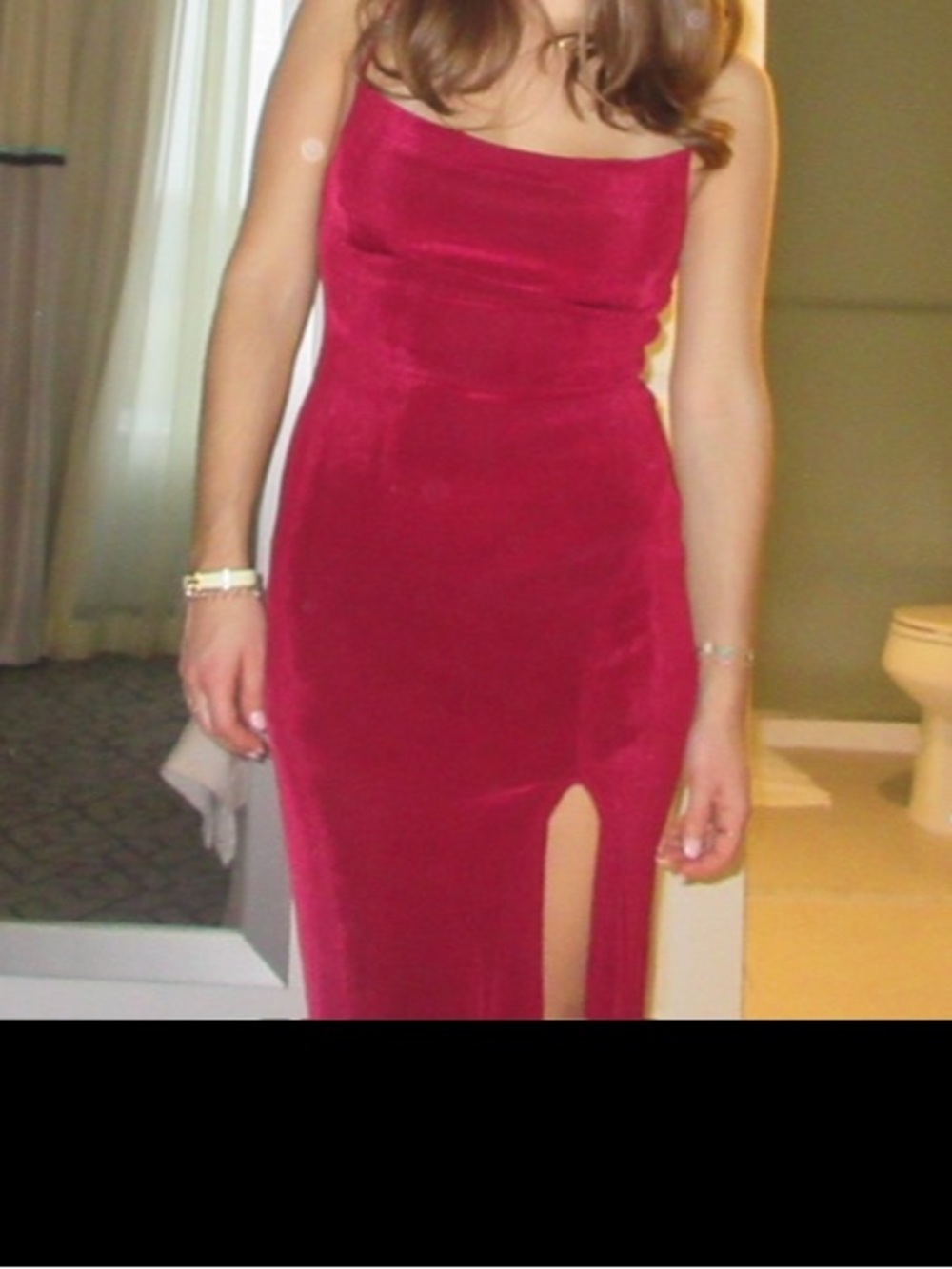 Red midi dress